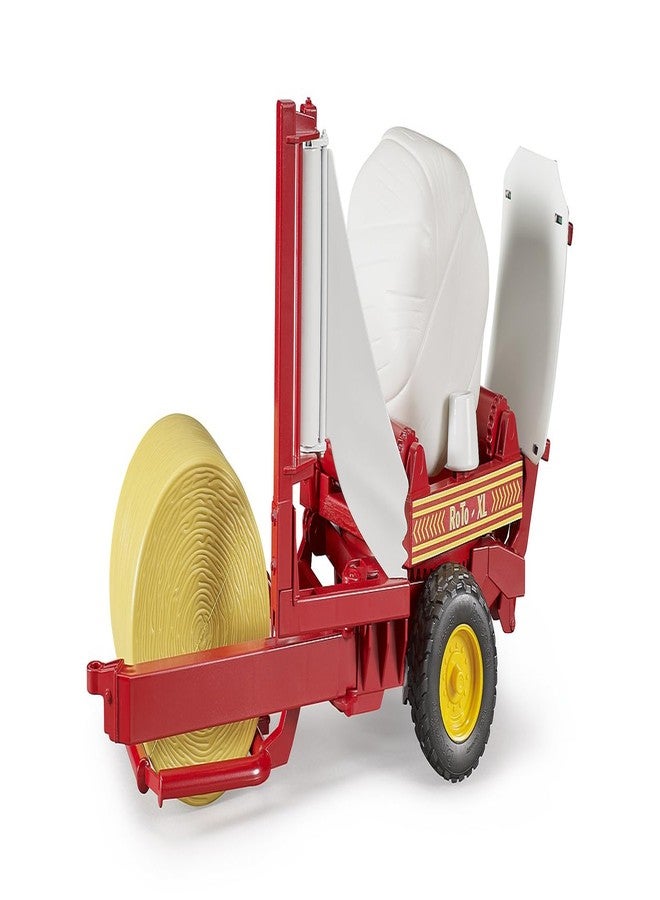 Bruder 02122 Bale Wrapper with Yellow and White Bales (Color May Vary) - Image 1